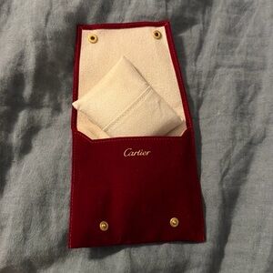 Suede Cartier bracelet pouch